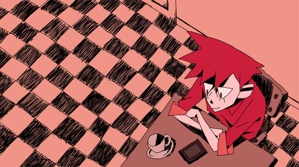 'MURDER DREAM CAFE' style frame. ANIMATION (BA) YEAR 1. 'script to screen' module