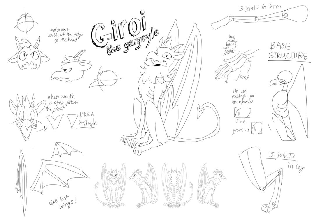 giroi the gargoyle production sheet
