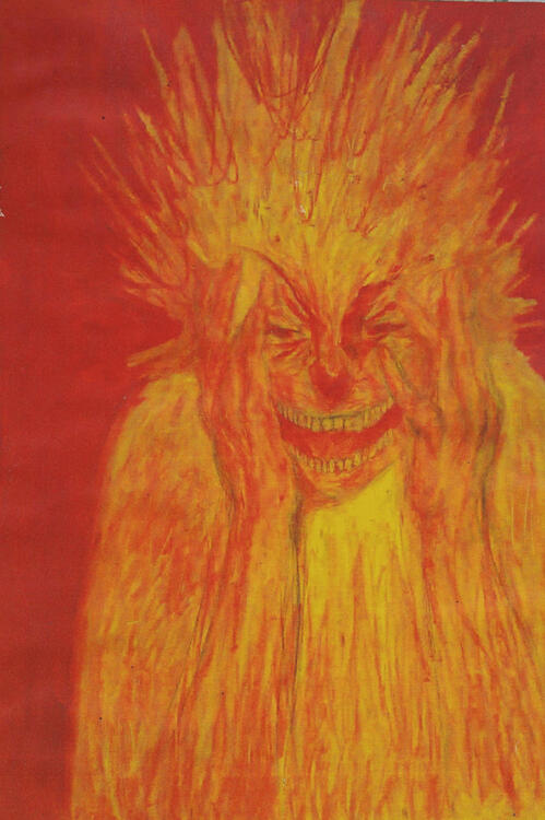 &#39;Loss of Identity&#39; 3. oil paint and oil pastels on canvas