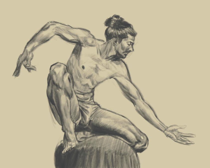 procreate. kimodameshi 7 figure drawing challenge (march 2025)