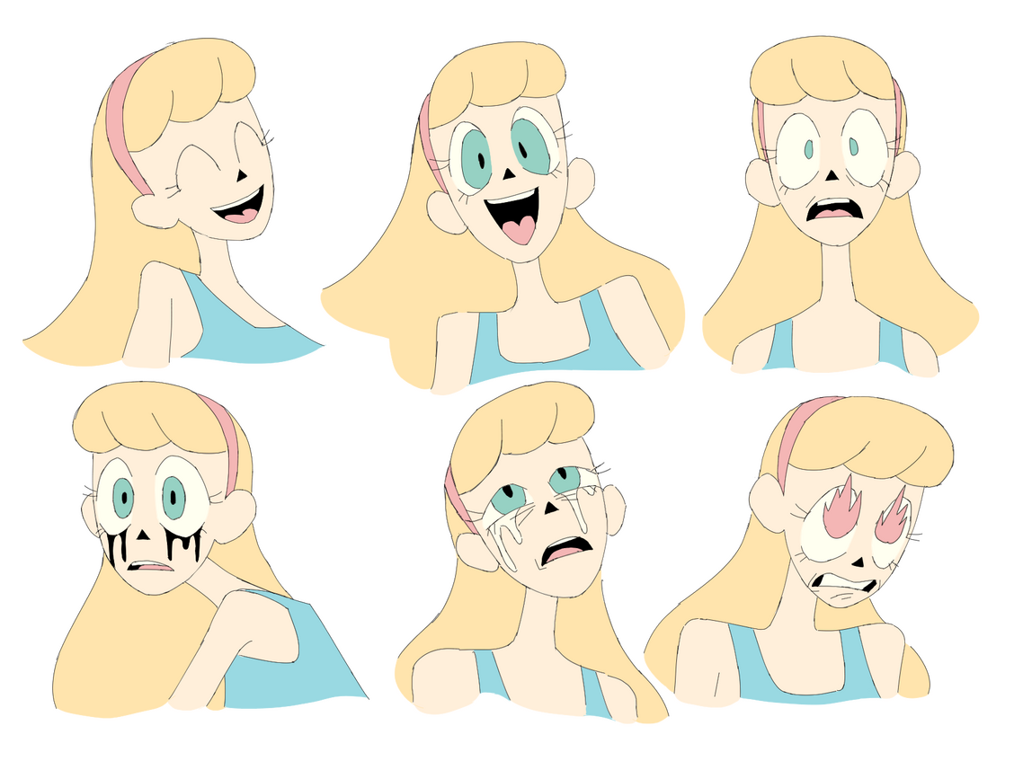 sarah expression sheet