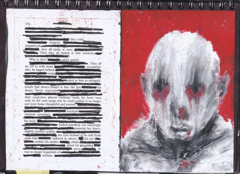 2. oil pastels on paper