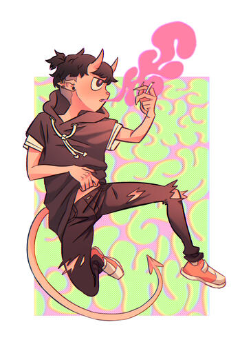 fullbody rendered with background